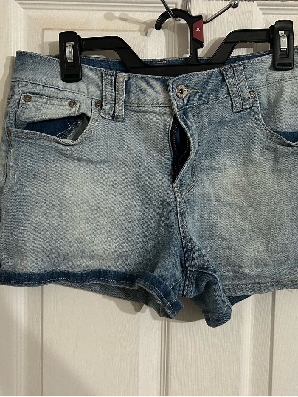 Cato Light Blue Washed Denim Jean Shorts